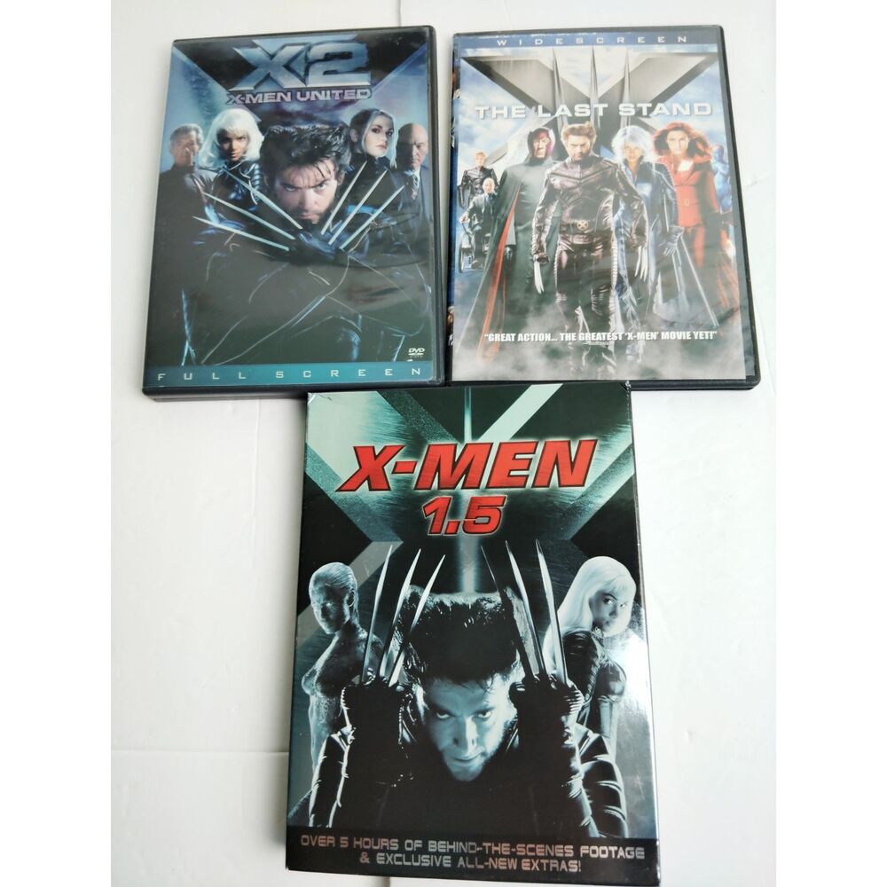 XMen DVDs Lot of 3 The Last Stand XMen United XMen 1.5